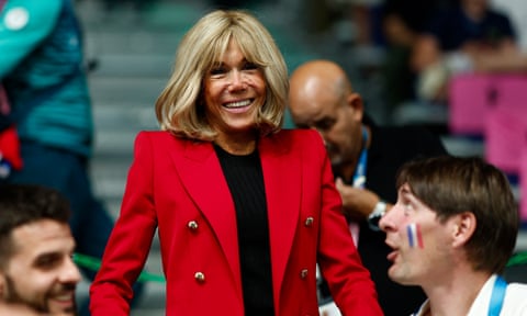 Brigitte Macron at the Paralympics earlier this year. ‘She has great talent,’ Emily in Paris creator Darren Star said.