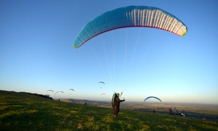 Paraglider the South Downs National Park