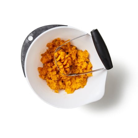 Felicity Cloake’s perfect pumpkin gnocchi. Tip the puree into a large bowl, then add the flour, cheese, spices and salt, followed by the egg yolk. Stir together until you have a soft but coherent dough – it should hold together.Add more flour if necessary.