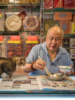 Hong Kong shop cats #22Dutch artist Marcel Heijnen, who lived in Asia in the 1990s, returned to Hong Kong in 2015 and found himself living without a cat for the first time in decadesAll photographs: Marcel Heijnen/Blue Lotus. The book Hong Kong Shop Cats is published by Asia One