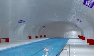 the ‘ghost’ metro station of Arsenal as a public swimming pool