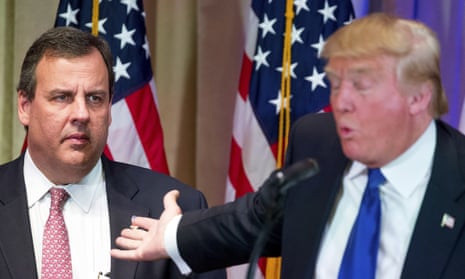 Donald Trump, accompanied by Chris Christie, speaks in Palm Beach, Florida in March 2016.