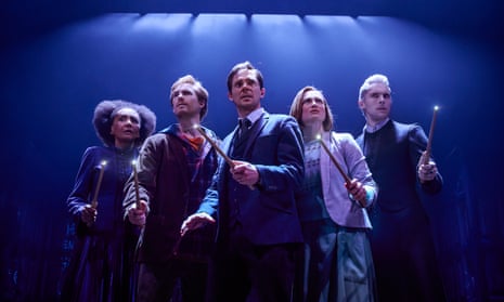 Paula Arundell, Michael Whalley, Gareth Reeves, Lucy Goleby and Lachlan Woods in Harry Potter and the Cursed Child at Melbourne's Princess Theatre.