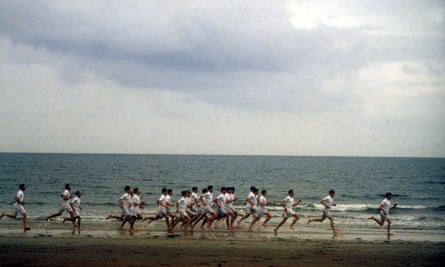 Runners on a beach in Chariots of Fire