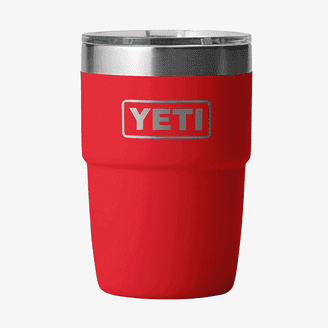 Yeti the Rambler, in red, travel mug.