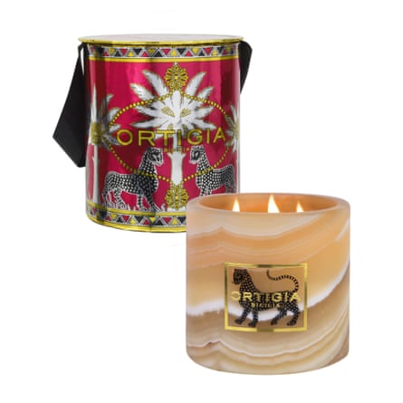 Ortigia Ambra Nera Alabaster Candle Small