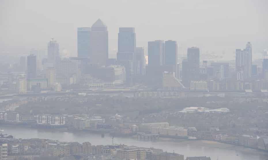 Polluted air over London