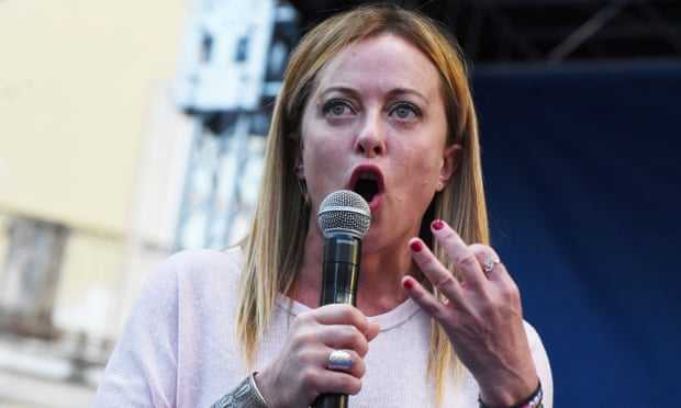 Giorgia Meloni, the leader of the Brothers of Italy.