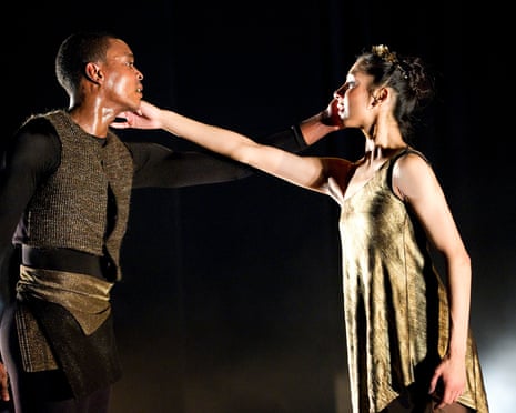 Damien Johnson as Orpheus and Sarah Kundi as Eurydice in Ballet Black’s production of Orpheus.s