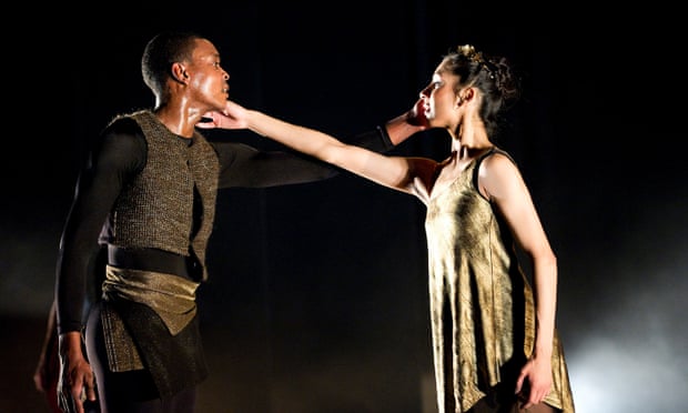 Damien Johnson as Orpheus and Sarah Kundi as Eurydice in Ballet Black’s production of Orpheus.