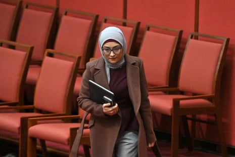 Labor senator Fatima Payman in parliament