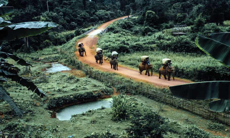 A previous Elephant Caravan troops through Laos.