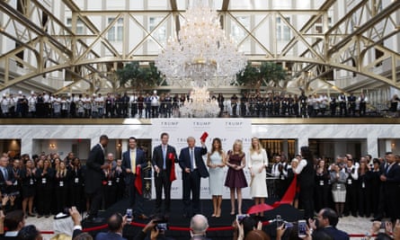 The Trump family attends the grand opening ceremony of the Trump International Hotel in Washington DC, on 26 October 2016.