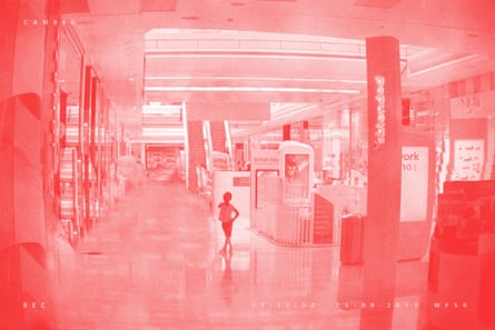 A scene from AR Hopwood’s False Memory Archive, Crudely Erased Adults (Lost in the Mall), 2012-13.