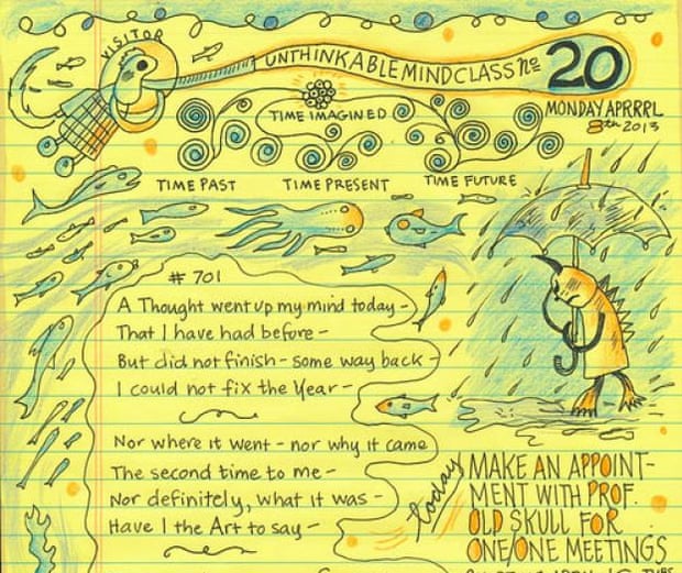 A page from Syllabus, Lynda Barry’s book of writing exercises and creativity advice published in 2014