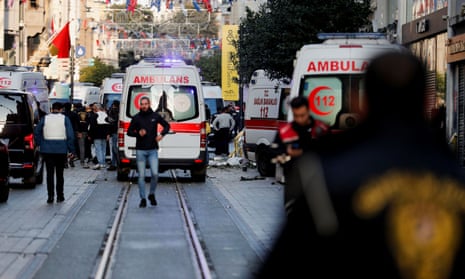 The scene of the explosion in Istanbul