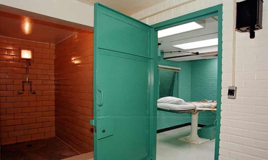 The entrance to the ‘death chamber’ at the Texas department of criminal justice Huntsville unit.
