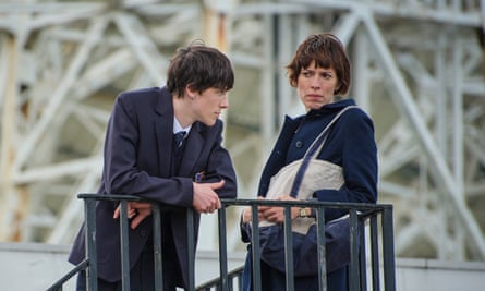 Rebecca Hall with Ollie West as Kyle in The Listeners.