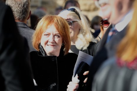 Eileen Bond at Alan Bond’s funeral in 2015