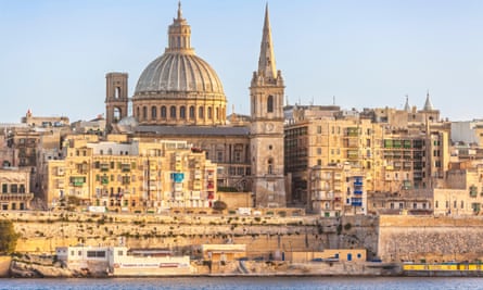 Valletta skyline and waterfront, Valletta Malta