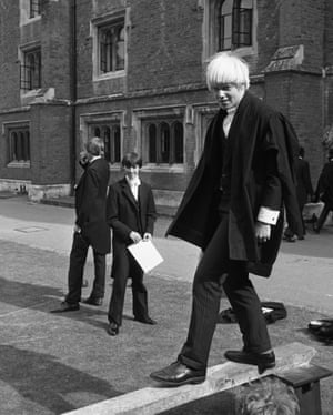 Boris Johnson in a pillow fight at Eton School in 1979
