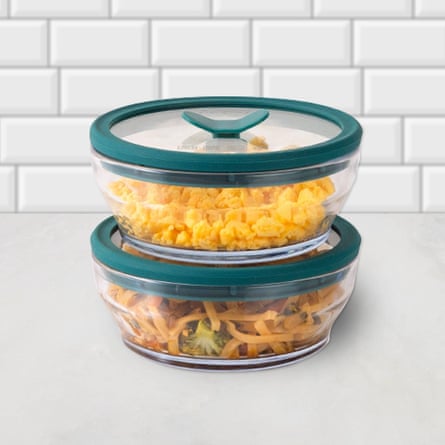 Una foto del producto de los platos de vidrio Anyday.