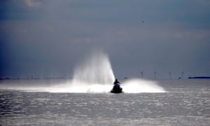 A jetskier has been jailed for making an illegal journey to see his girlfriend.