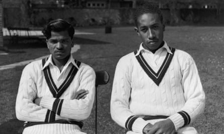 Sonny Ramadhin (left) and Alf Valentine tormented England in the summer of 1950.
