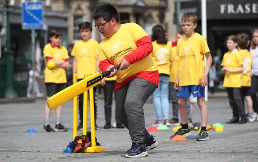 Chance to Shine’s long slog breaches boundaries to find first internationals | Women's cricket 2 Children from Broughton Primary school in Edinburgh try out cricket at a Chance to Shine event in the city centre last June.