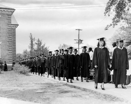 Graduates in robes and caps