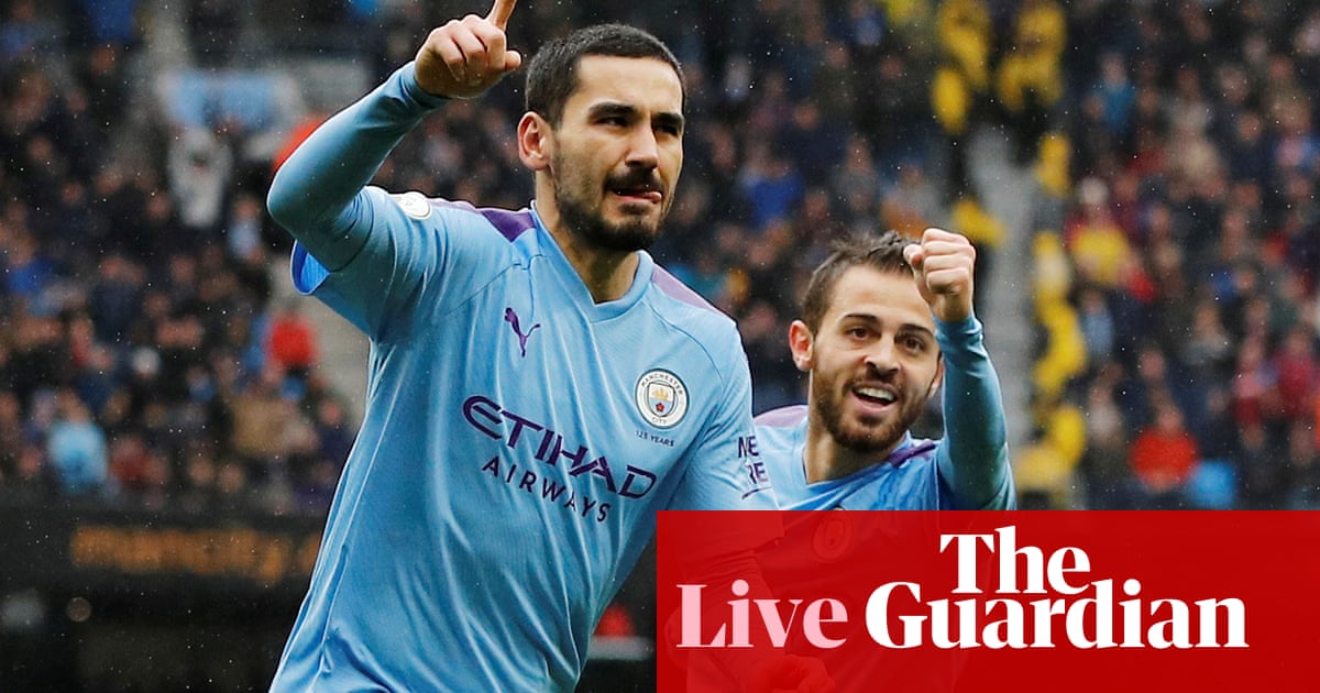 Manchester City 3 0 Aston Villa Premier League As It Happened Football The Guardian