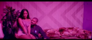 Rihanna and Drake enjoy a nice cuddle on the sofa.