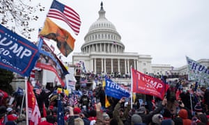 Pro-Trump rally ahead of US Congress counting electoral college votes<br>epa08923516 Pro-Trump protesters occupy the grounds of the West Front of the US Capitol, including the inaugural stage and viewing stands, in Washington, DC, USA, 06 January 2021. Right-wing conservative groups are protesting against Congress counting the electoral college votes. Dozens of state and federal judges have shot down challenges to the 2020 presidential election, finding the accusations of fraud to be without merit. Protesters stormed the US Capitol which held the Electoral College vote certification for President-elect Joe Biden.  EPA/MICHAEL REYNOLDS