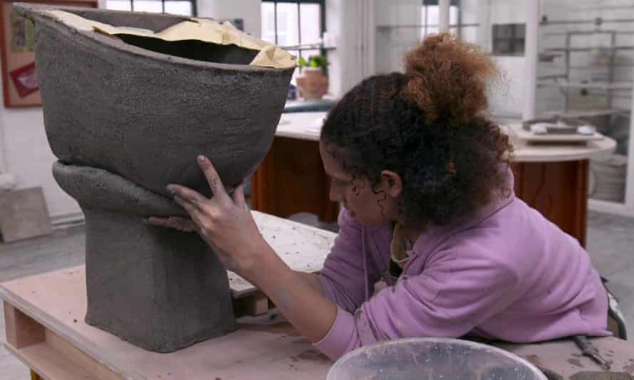 ‘The goddess of pottery’ … works on her toilet on The Great Pottery Throw Down.