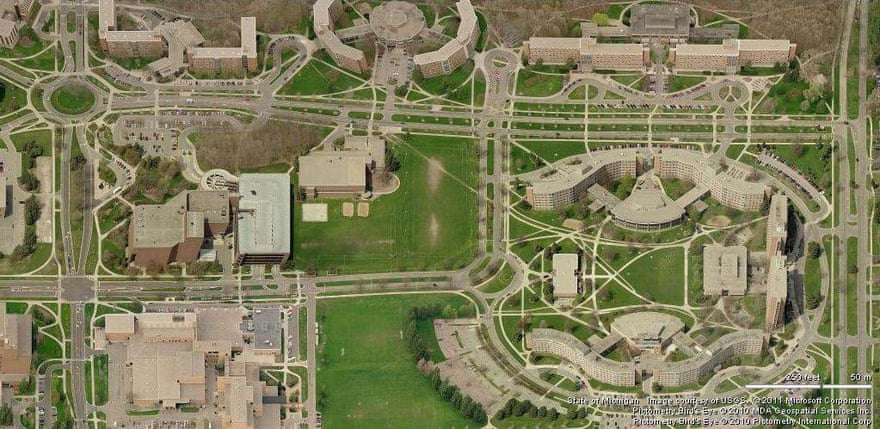 Michigan State University bird's eye view.
