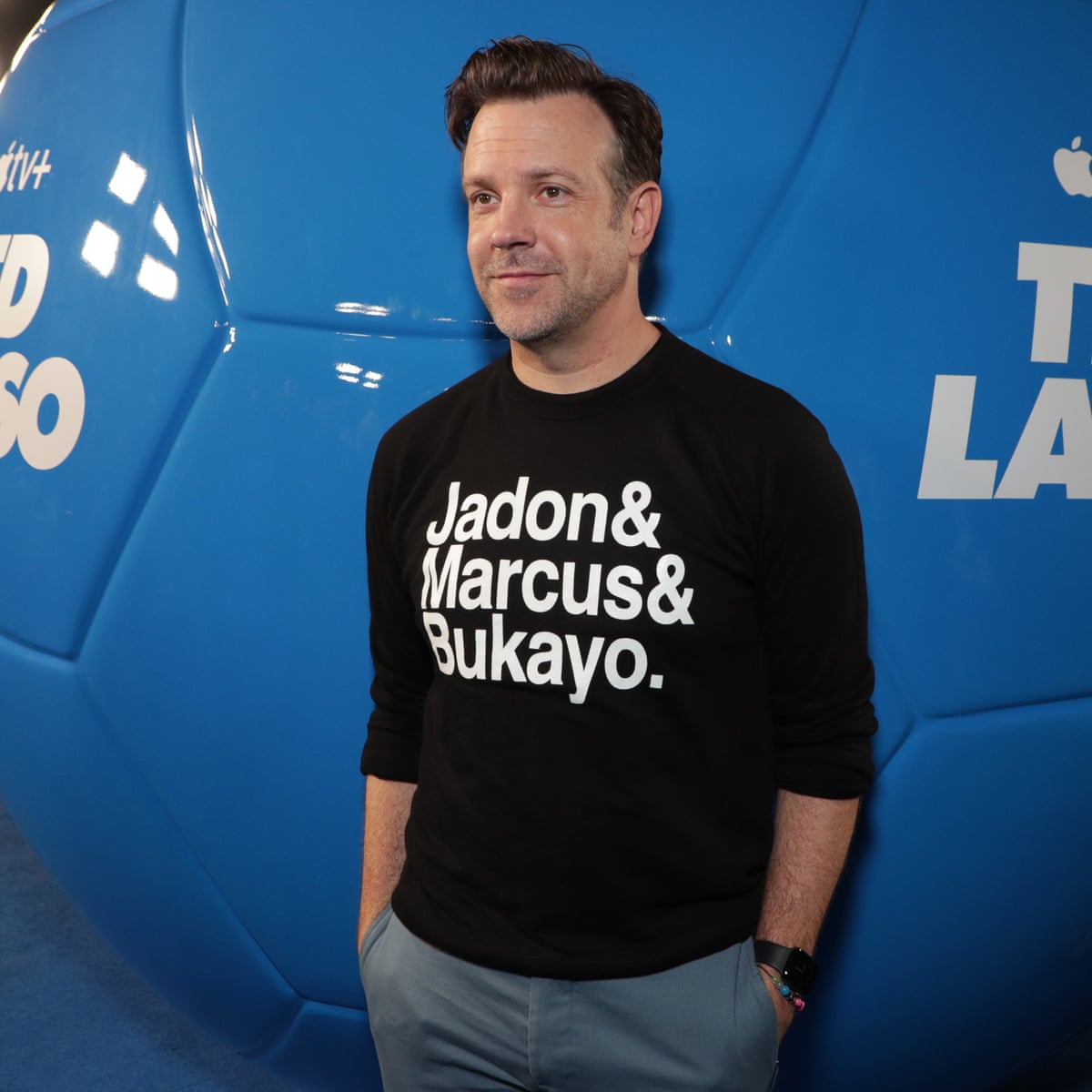 Ted Lasso Star Jason Sudeikis Shows Solidarity With Saka Sancho And Rashford England The Guardian Ted Lasso Star Jason Sudeikis Shows Solidarity With Saka Sancho And Rashford England The Guardian