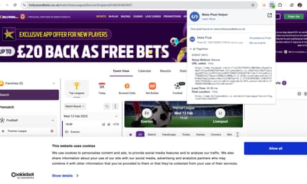 A homepage from Hollywoodbets