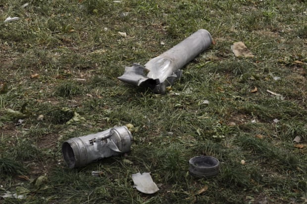 The remains of a rocket