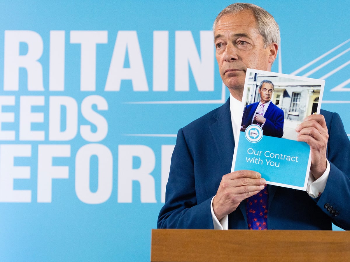 Farage unveils Reform UK's £140bn pledges that economists say 'do not add up' | Reform UK | The Guardian