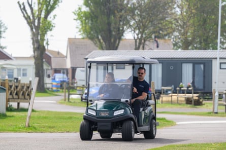 Dani and Danny patrolling the site.