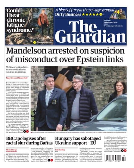 The Guardian front page