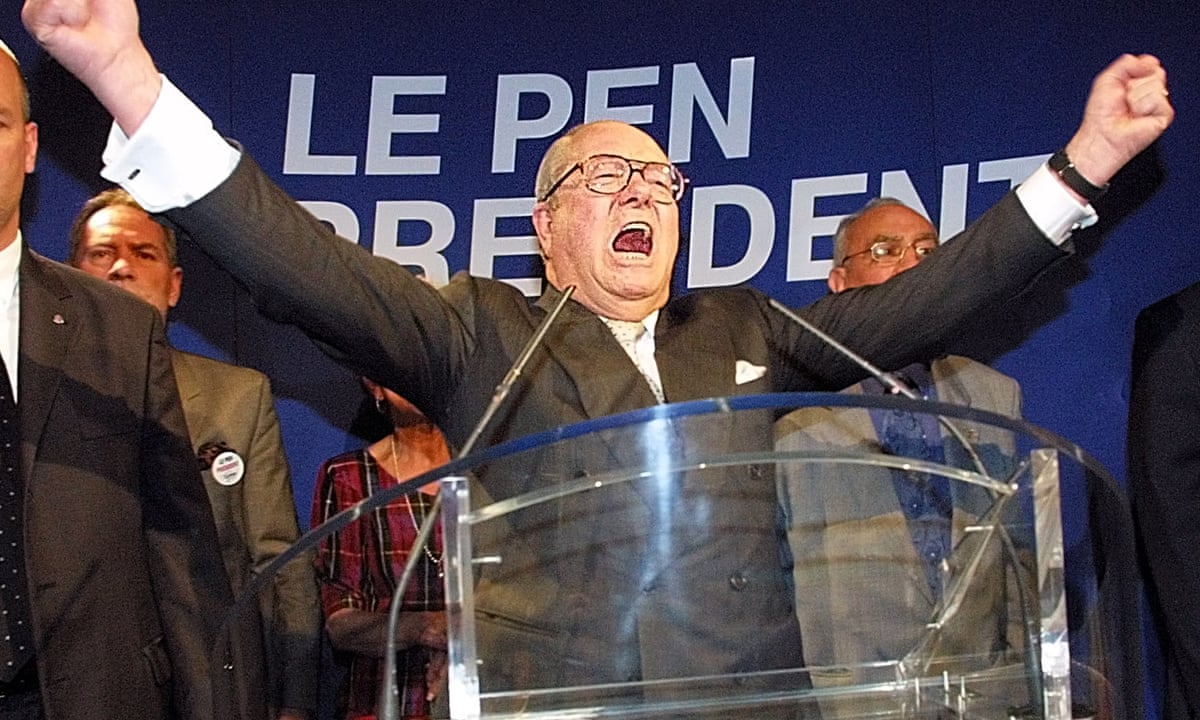 ritme Waden Aangepaste Jean-Marie Le Pen shocks France by coming second in the 2002 presidential  elections – archive, 2002 | France | The Guardian