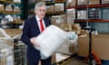 Gordon Brown at a multibank warehouse in Fife