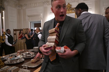 The State Dining Room resembled a fast food restaurant as the players hastily selected their meals