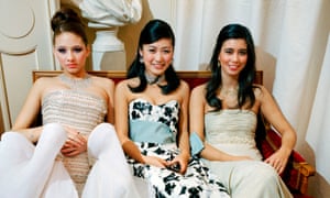 Jasmine Li (centre) at the Crillon debutante ball for Vanity Fair magazine in Paris, France.