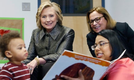 Hillary Clinton attends the early childhood development initiative ‘Talk to you Baby’ in New York.