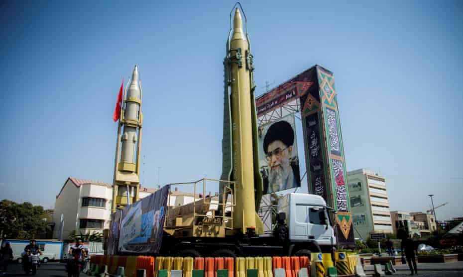 A display of Ayatollah Ali Khamenei in Tehran