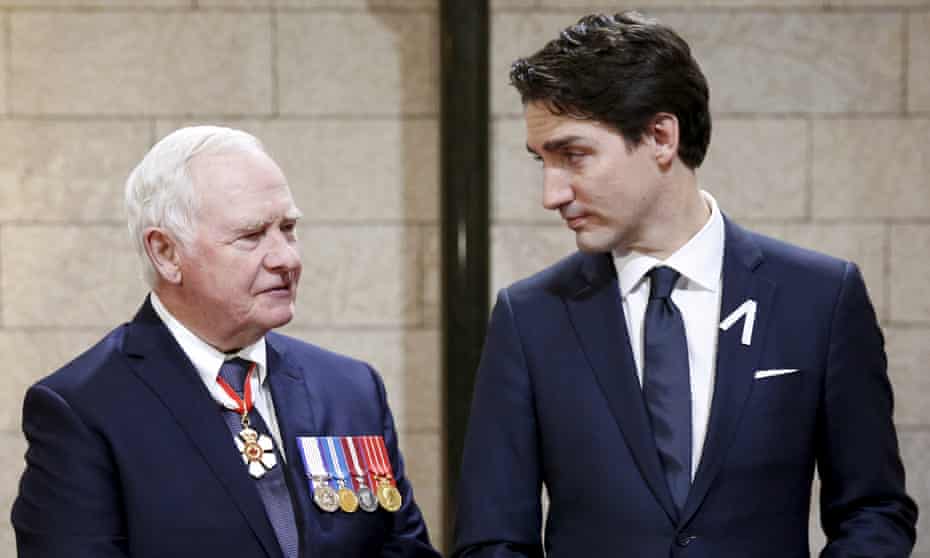Canada’s governor general David Johnston and prime minister Justin Trudeau