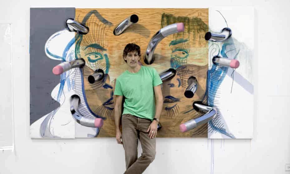 Seth Price, pictured in his studio in Queens, New York in 2022.