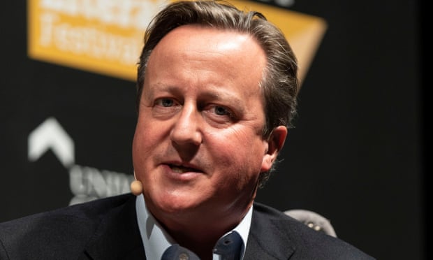 David Cameron was giving a radio interview to promote his book.